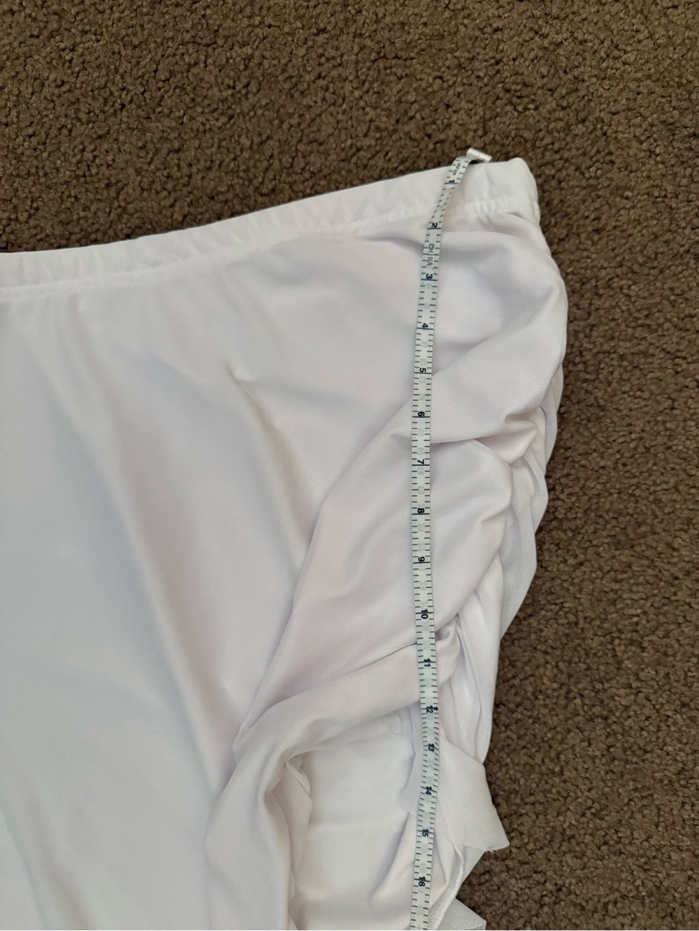 Amazon White High-Low Ruffle Wrap Skirt - Picture 5 of 9